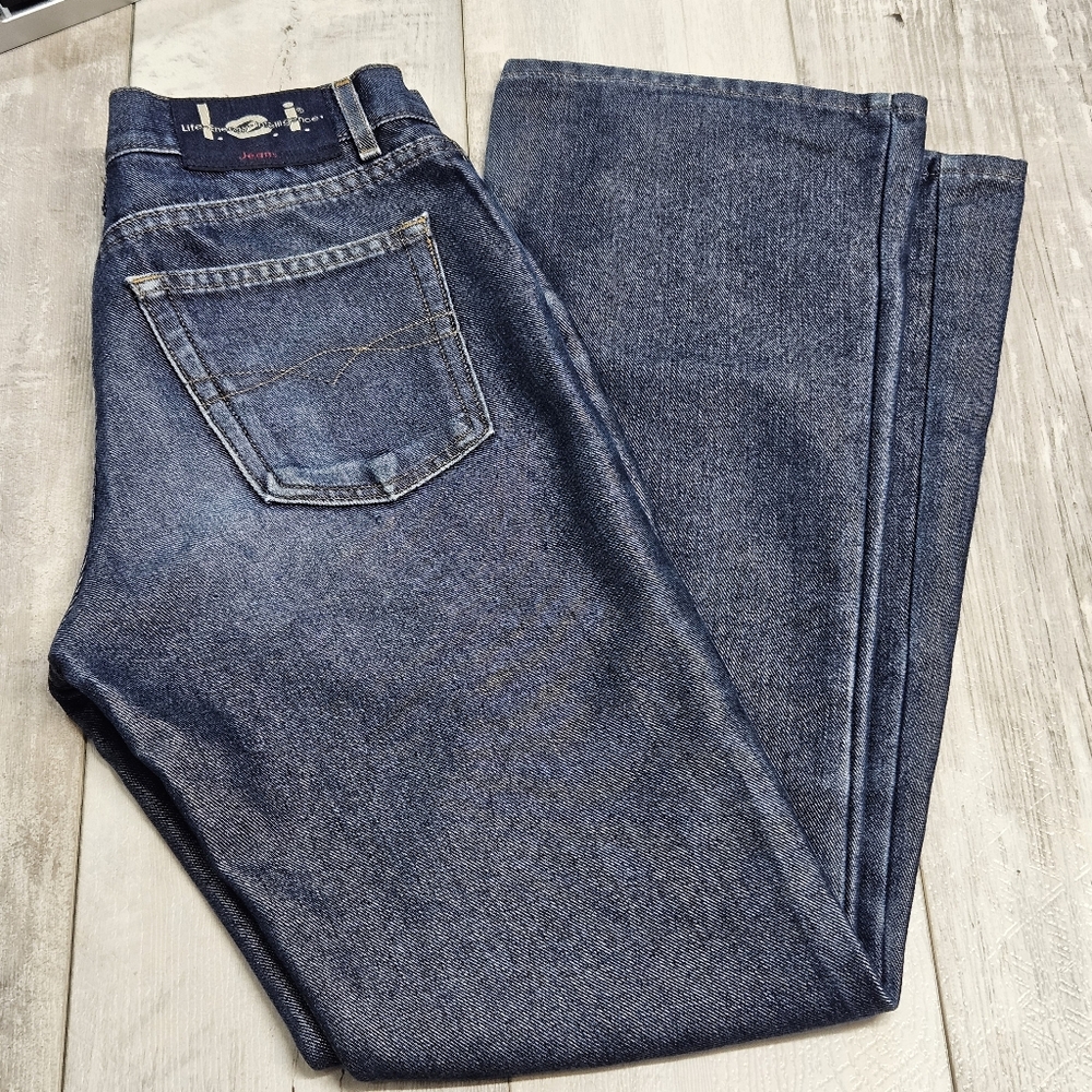 Vintage LEI Bootcut Jeans Size 7 Blue High Rise No Stretch Y2K Mom Jeans